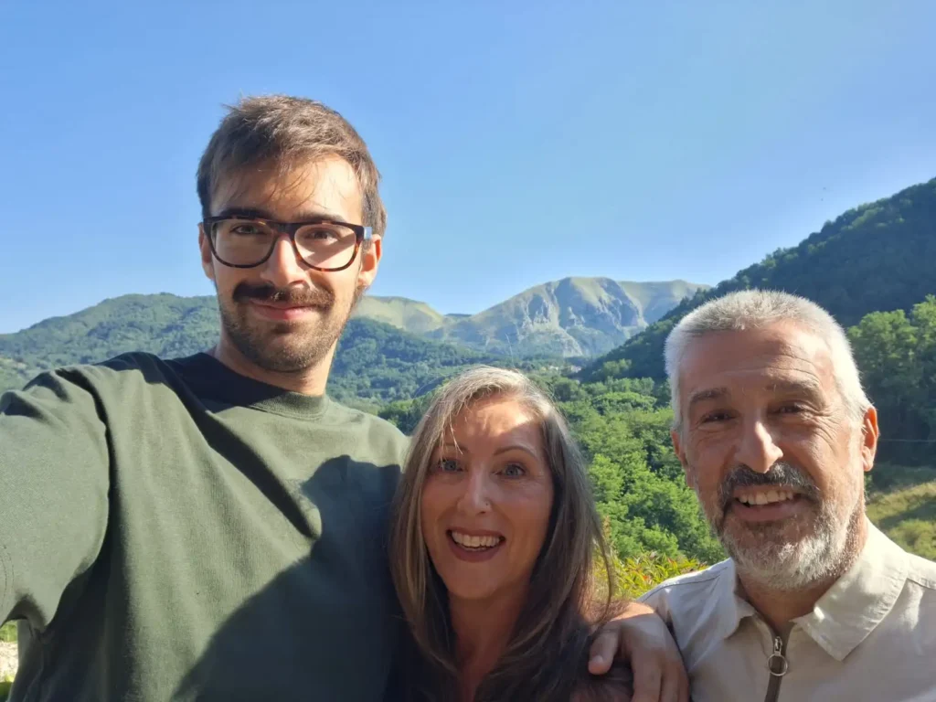 Our family welcoming guests to Stalla di Guzzano near Bagni di Lucca.